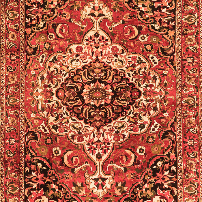 Medallion Orange Traditional Rug, tr3352org