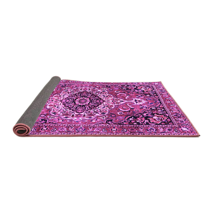 Sideview of Medallion Purple Traditional Rug, tr3352pur