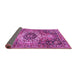 Sideview of Medallion Purple Traditional Rug, tr3352pur