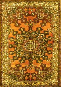 Medallion Yellow Traditional Rug, tr3353yw