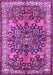 Machine Washable Medallion Purple Traditional Area Rugs, wshtr3353pur