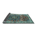 Sideview of Medallion Light Blue Traditional Rug, tr3353lblu