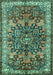 Medallion Turquoise Traditional Rug, tr3353turq