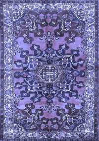 Medallion Blue Traditional Rug, tr3353blu