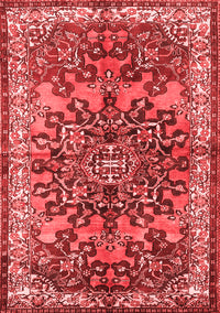 Medallion Red Traditional Rug, tr3353red