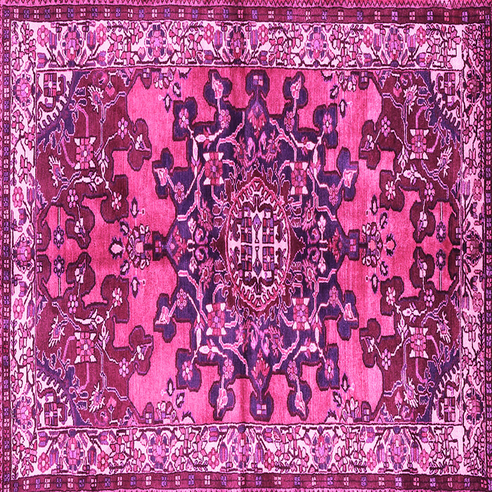 Square Medallion Pink Traditional Rug, tr3353pnk