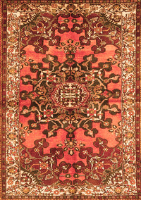 Medallion Orange Traditional Rug, tr3353org