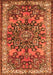 Medallion Orange Traditional Rug, tr3353org