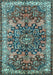 Medallion Light Blue Traditional Rug, tr3353lblu