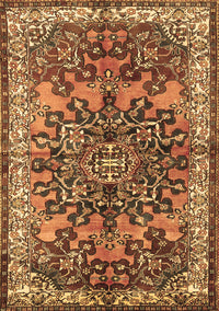 Medallion Brown Traditional Rug, tr3353brn