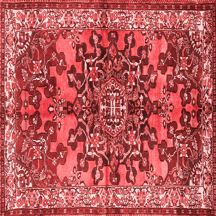 Medallion Red Traditional Rug, tr3353red