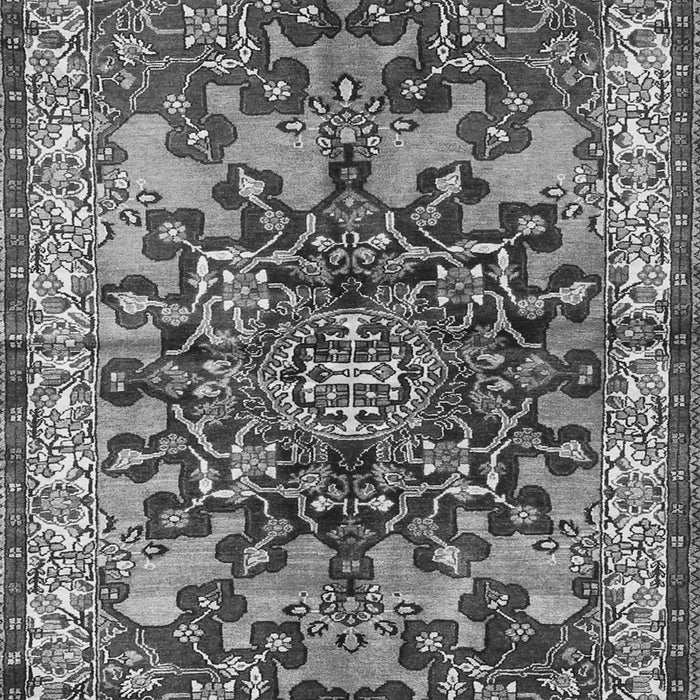 Serging Thickness of Machine Washable Medallion Gray Traditional Rug, wshtr3353gry