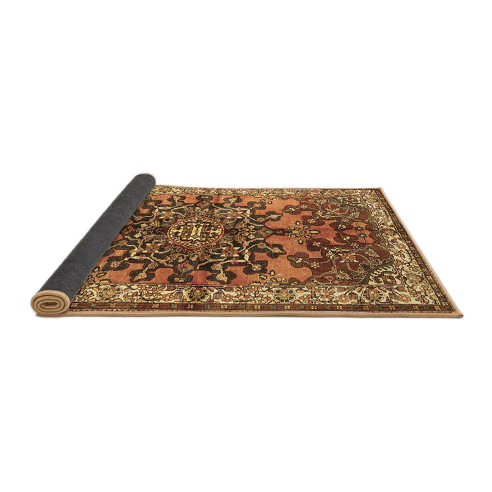 Sideview of Medallion Brown Traditional Rug, tr3353brn