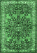 Machine Washable Medallion Emerald Green Traditional Area Rugs, wshtr3353emgrn