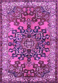 Medallion Purple Traditional Rug, tr3353pur