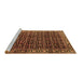 Sideview of Machine Washable Persian Brown Traditional Rug, wshtr3354brn