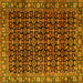 Square Machine Washable Persian Yellow Traditional Rug, wshtr3354yw