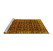 Sideview of Machine Washable Persian Yellow Traditional Rug, wshtr3354yw