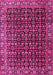 Machine Washable Persian Pink Traditional Rug, wshtr3354pnk