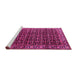 Sideview of Machine Washable Persian Pink Traditional Rug, wshtr3354pnk