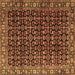 Square Machine Washable Persian Brown Traditional Rug, wshtr3354brn