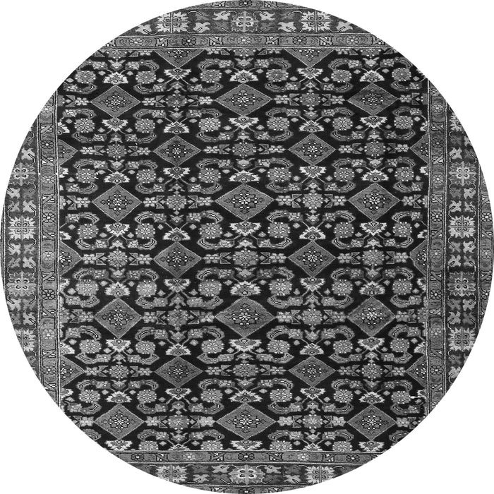 Machine Washable Persian Gray Traditional Rug, wshtr3354gry