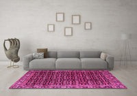 Machine Washable Persian Pink Traditional Rug, wshtr3354pnk