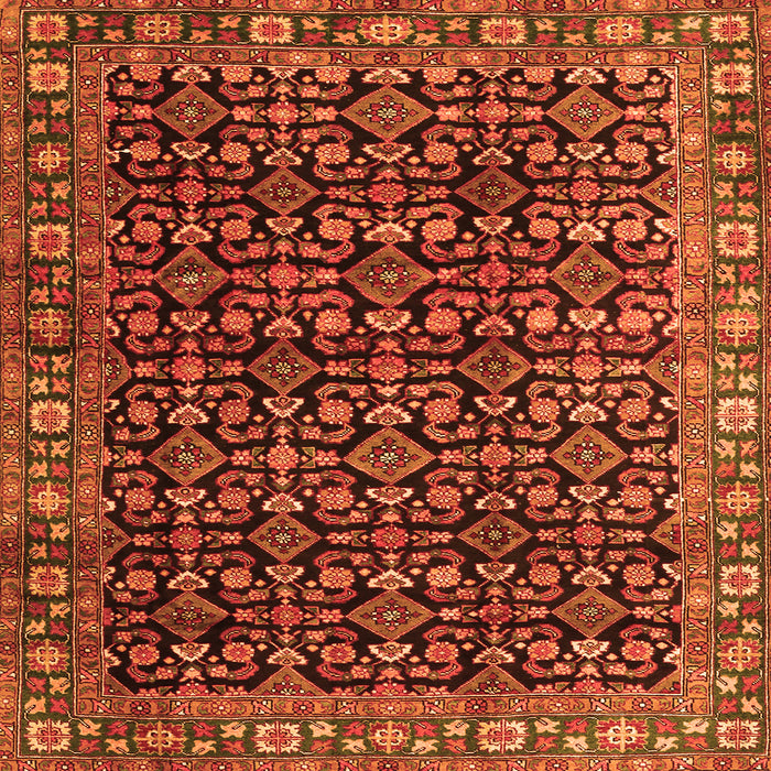 Serging Thickness of Persian Orange Traditional Rug, tr3354org