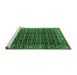 Sideview of Machine Washable Persian Emerald Green Traditional Area Rugs, wshtr3354emgrn