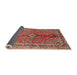 Sideview of Traditional Light Copper Gold Medallion Rug, tr3355