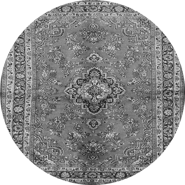 Square Medallion Gray Traditional Rug, tr3355gry