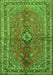 Medallion Green Traditional Rug, tr3355grn