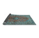 Sideview of Medallion Light Blue Traditional Rug, tr3355lblu