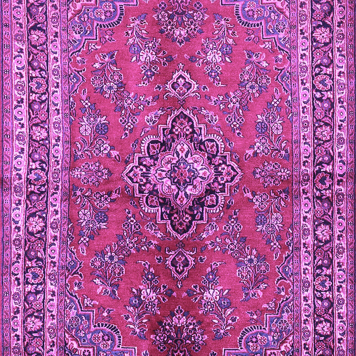 Machine Washable Medallion Purple Traditional Area Rugs, wshtr3355pur