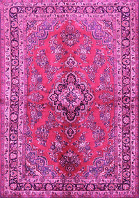 Medallion Pink Traditional Rug, tr3355pnk