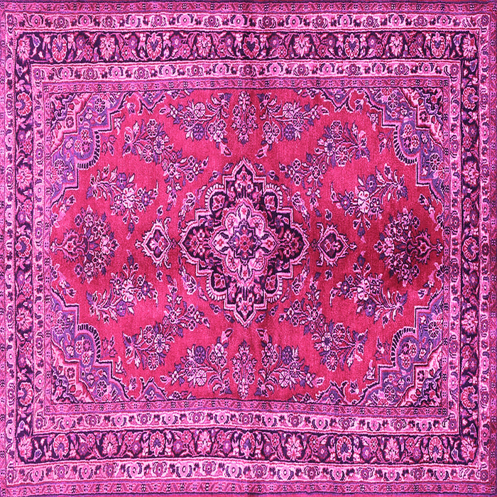 Square Medallion Pink Traditional Rug, tr3355pnk