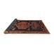 Sideview of Traditional Chestnut Brown Animal Rug, tr3356