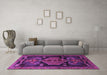 Machine Washable Animal Purple Traditional Area Rugs in a Living Room, wshtr3356pur