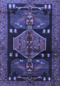 Animal Blue Traditional Rug, tr3356blu