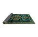 Sideview of Animal Turquoise Traditional Rug, tr3356turq