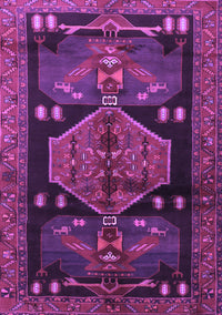 Animal Purple Traditional Rug, tr3356pur