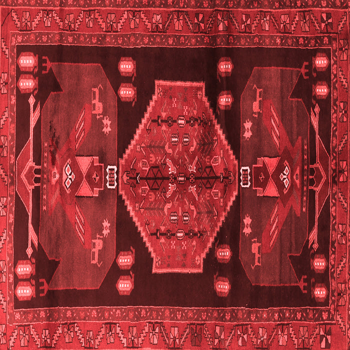 Animal Red Traditional Rug, tr3356red