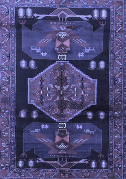 Animal Blue Traditional Rug, tr3356blu