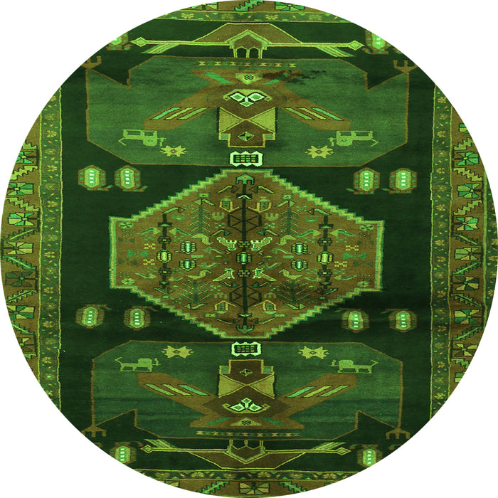 Machine Washable Animal Green Traditional Area Rugs, wshtr3356grn