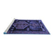 Sideview of Machine Washable Animal Blue Traditional Rug, wshtr3356blu