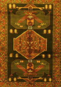 Animal Yellow Traditional Rug, tr3356yw