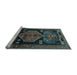 Sideview of Machine Washable Animal Light Blue Traditional Rug, wshtr3356lblu