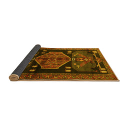 Sideview of Animal Yellow Traditional Rug, tr3356yw