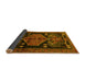 Sideview of Animal Yellow Traditional Rug, tr3356yw