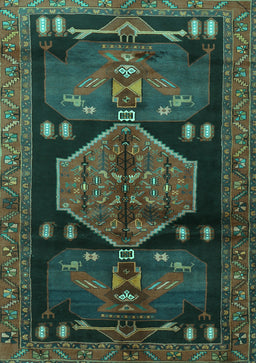 Animal Turquoise Traditional Rug, tr3356turq